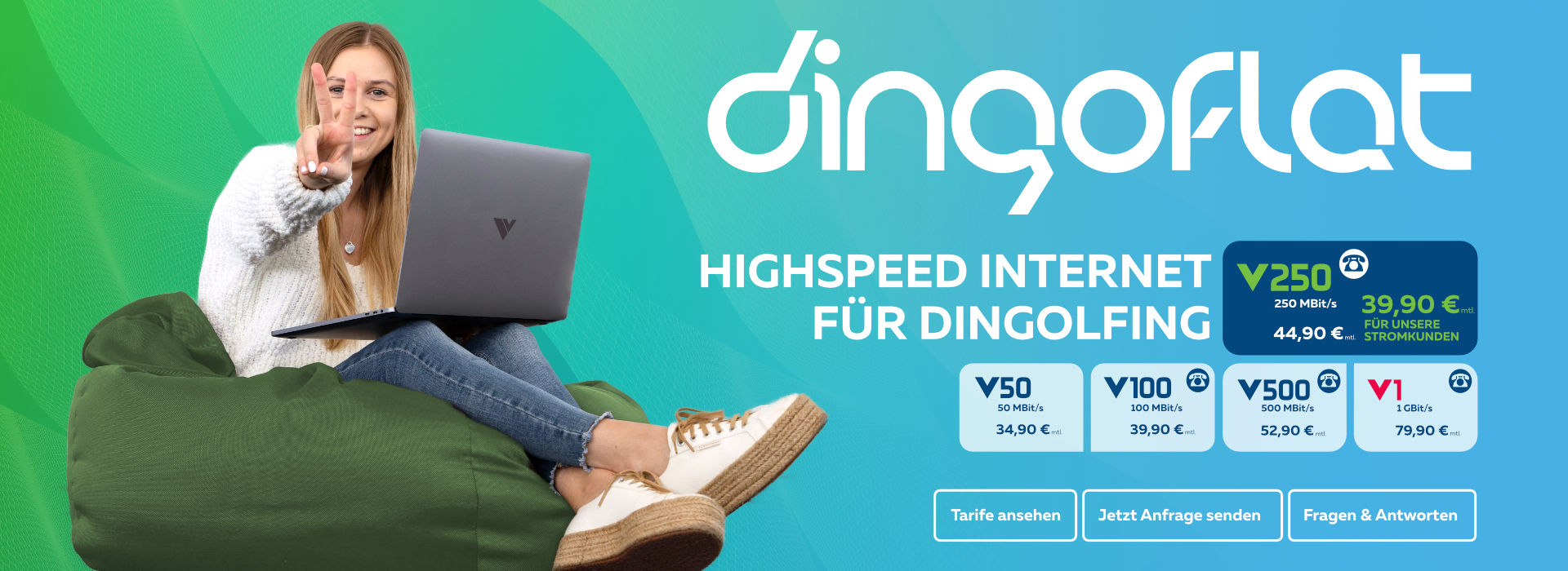 Highspeed Internet für Dingolfing mit echter Glasfaser